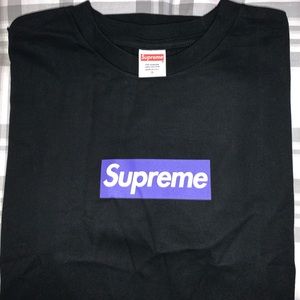 2005 Supreme Purple/Black Box Logo Tee